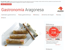 Tablet Screenshot of gastronomia-aragonesa.com